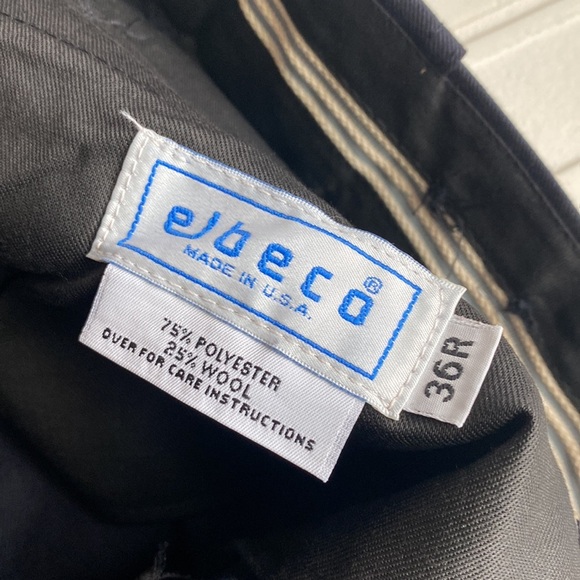 NWT ELBECO TOP AUTHORITY POLYESTER 4-POCKET DRESS PANTS 36 NAVY/BLACKS STRIPE - Picture 5 of 6